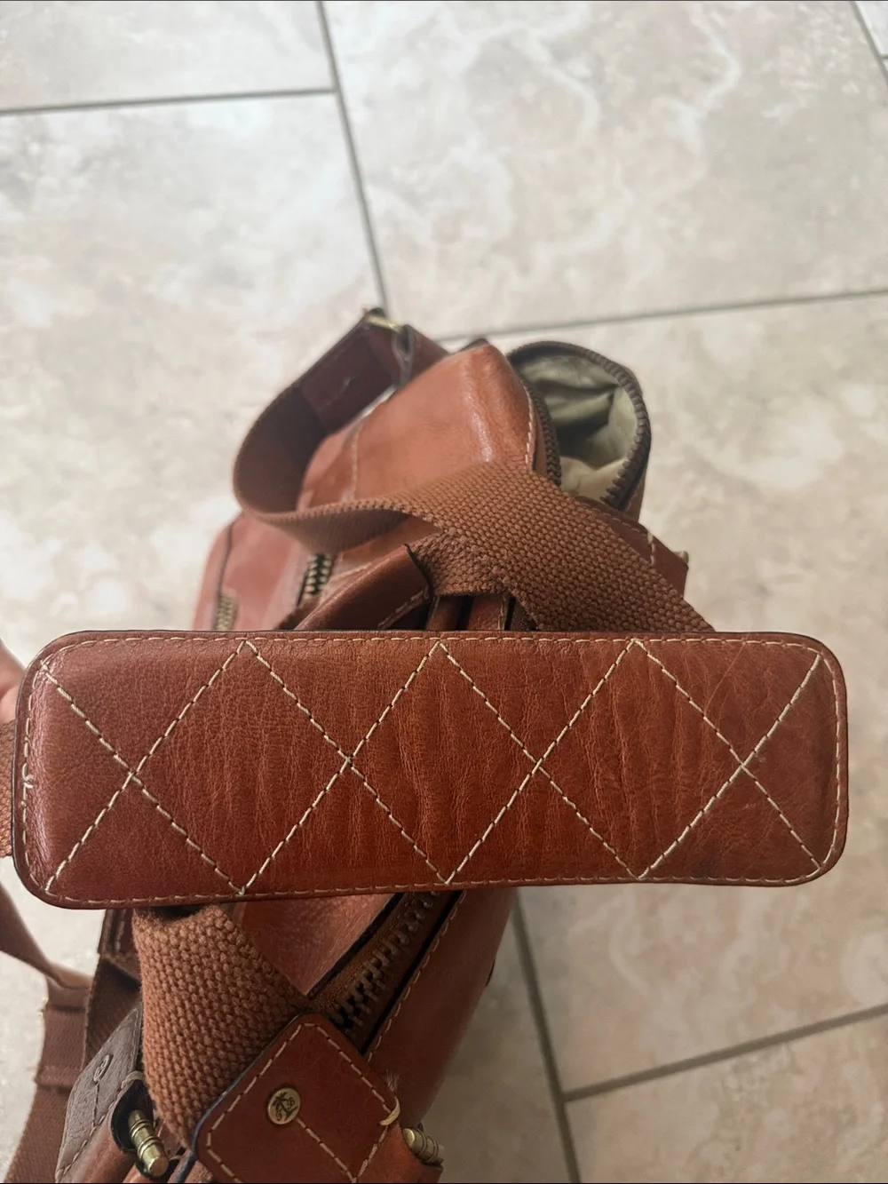 Tommy Bahama Genuine Leather Messenger Bag